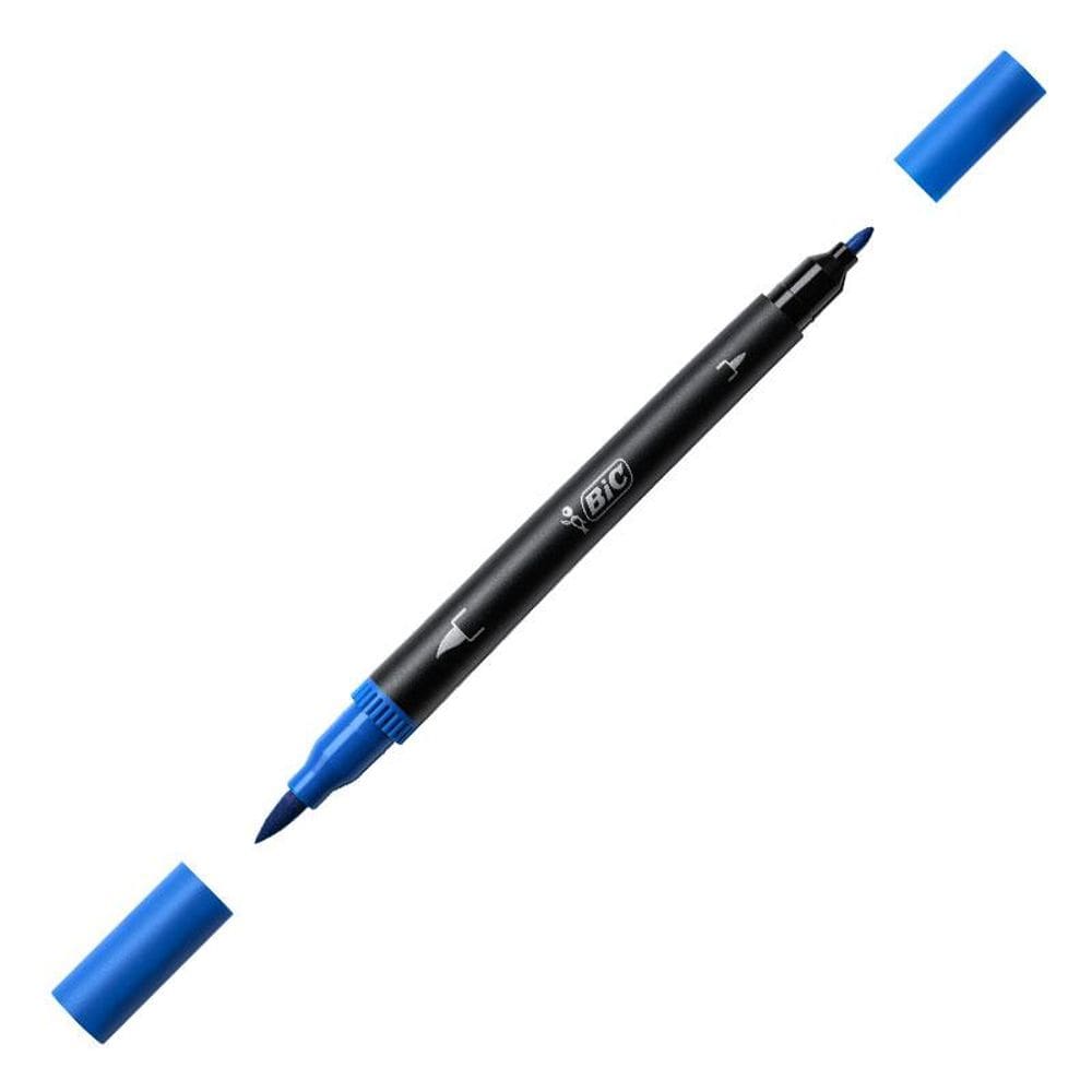 Caneta hidrográfica Dual Tip Intensity - Azul - Bic