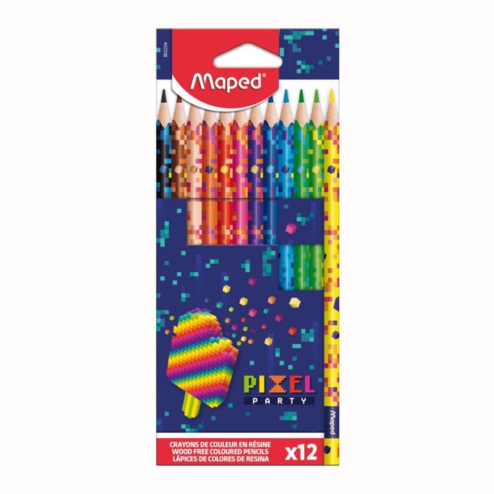 Lápis de cor Pixel Party 12 cores 862204 - Maped