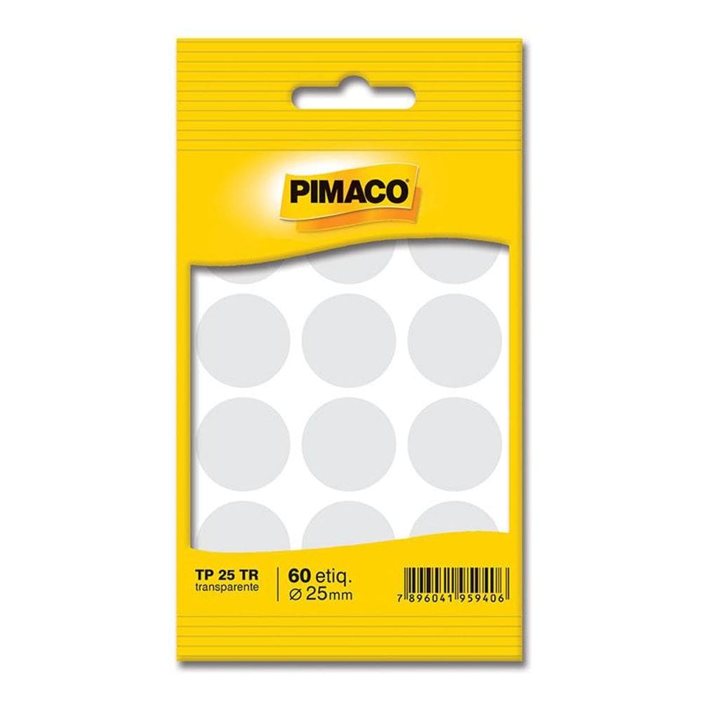 Etiqueta adesiva TP25 transparente Pimaco