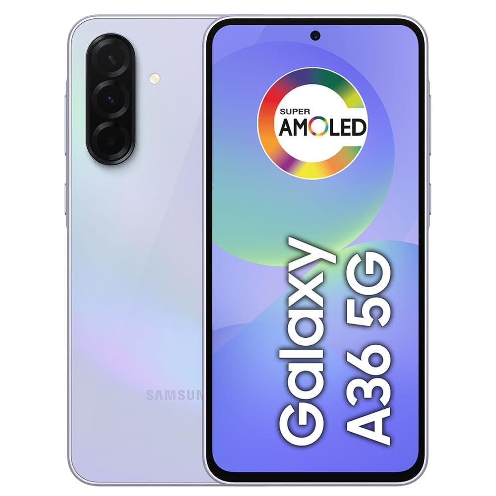 Smartphone Samsung Galaxy A36 5G 256GB, 8GB RAM, Câmera 50MP, IP67, Super AMOLED 6.7”, Recursos AI Violeta