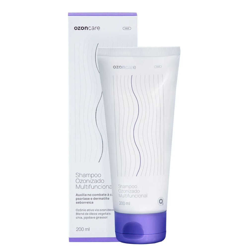 Shampoo Ozonizado Dermatite Queda Cabelo Anticaspa Psoriase Vegano Multifuncional 200Ml