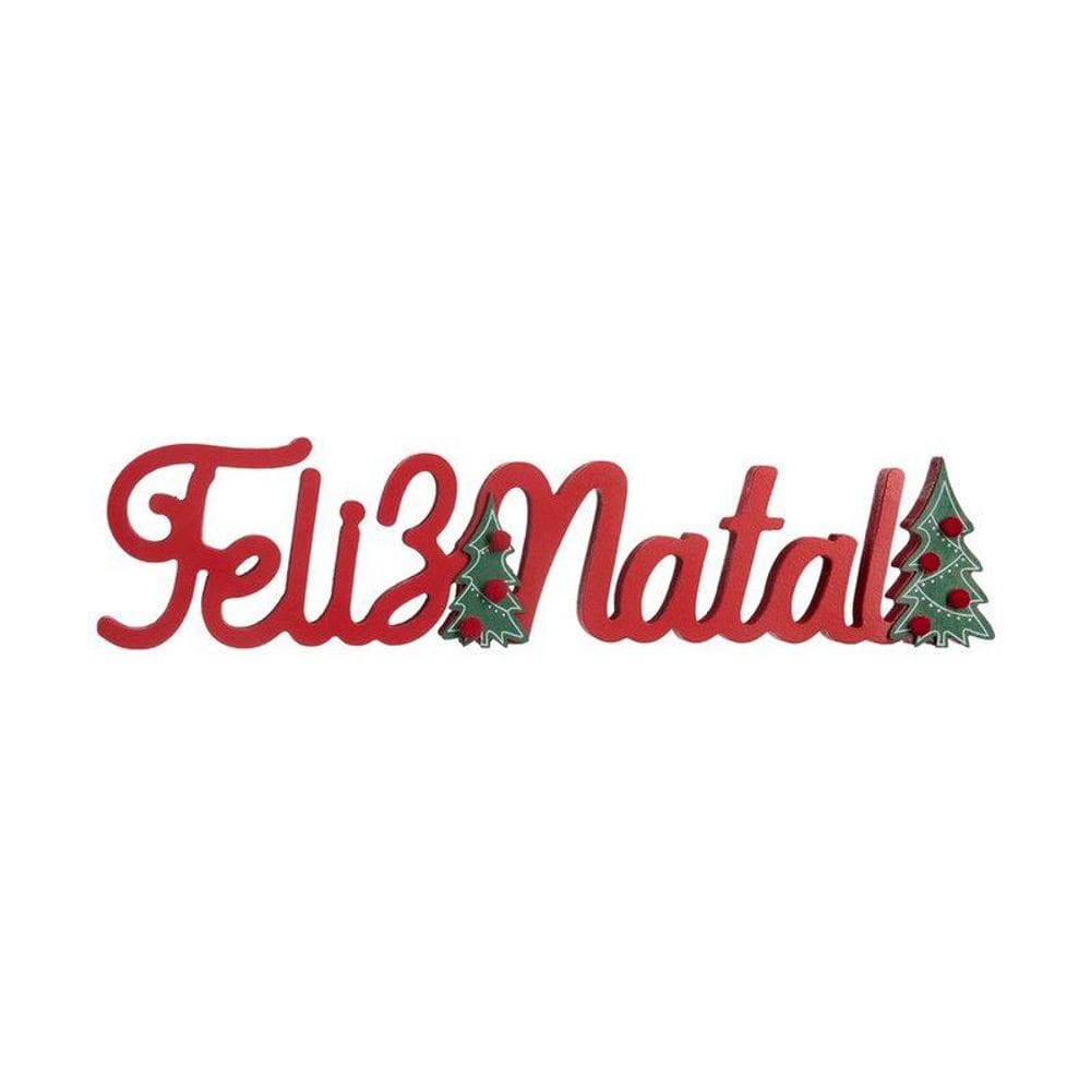 Adorno Frase Home Style Feliz Natal 39 cm