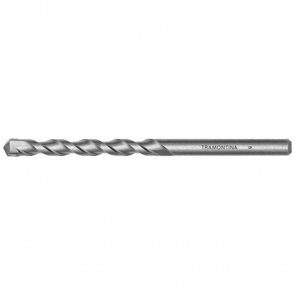 Broca Para Concreto 8x120 Mm 5-16” Tramontina Master Em Aço Com Acabamento Jateado Din 8039