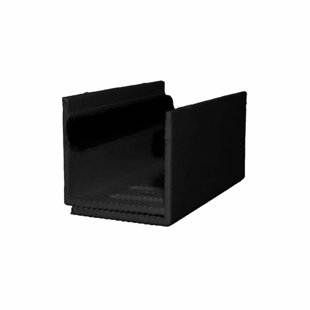 Guia U - Externo Ajustável Para Porta De Correr - Preto