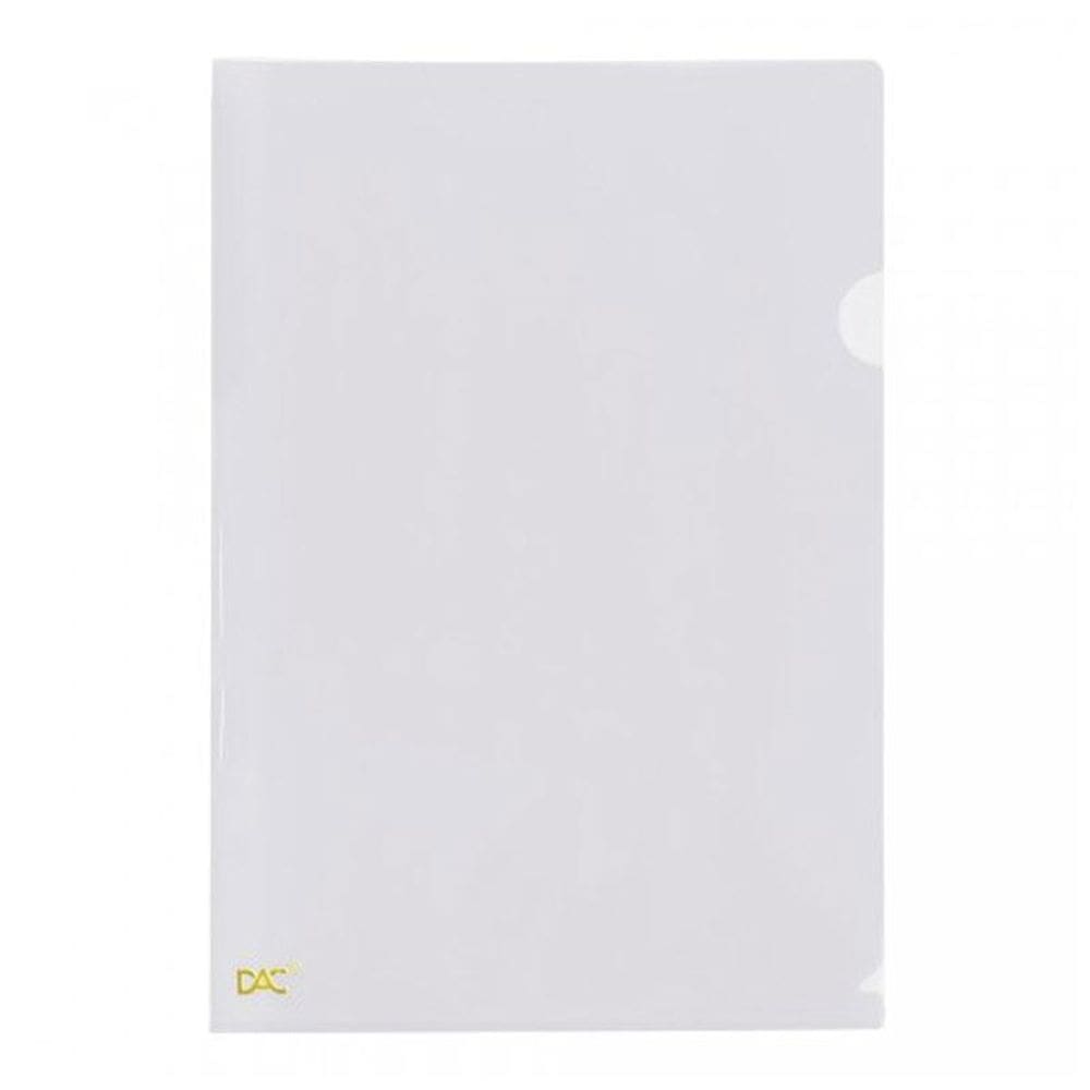 Pasta em L ofício Cristal 041PP-CR pacote c/ 10 unid Dac