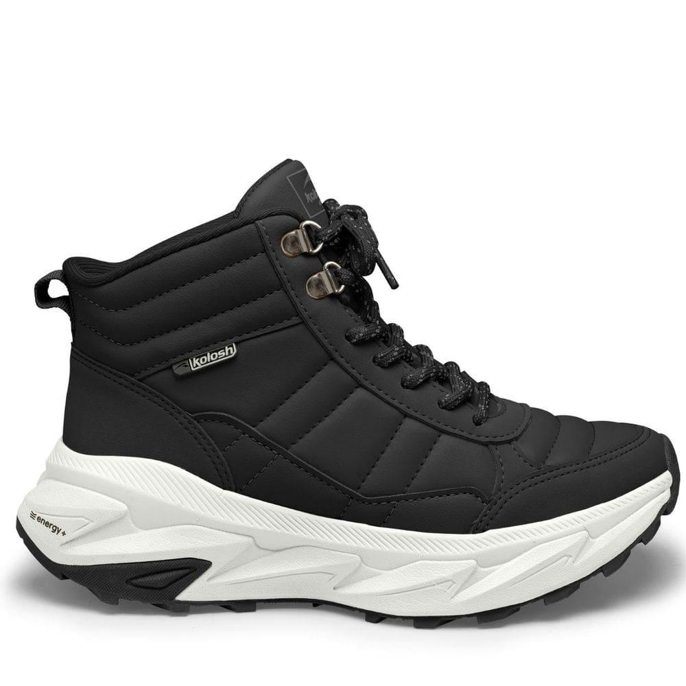 Tênis Kolosh Adventure Preto Cano Alto Feminino Confortável Antiderrapante E0482