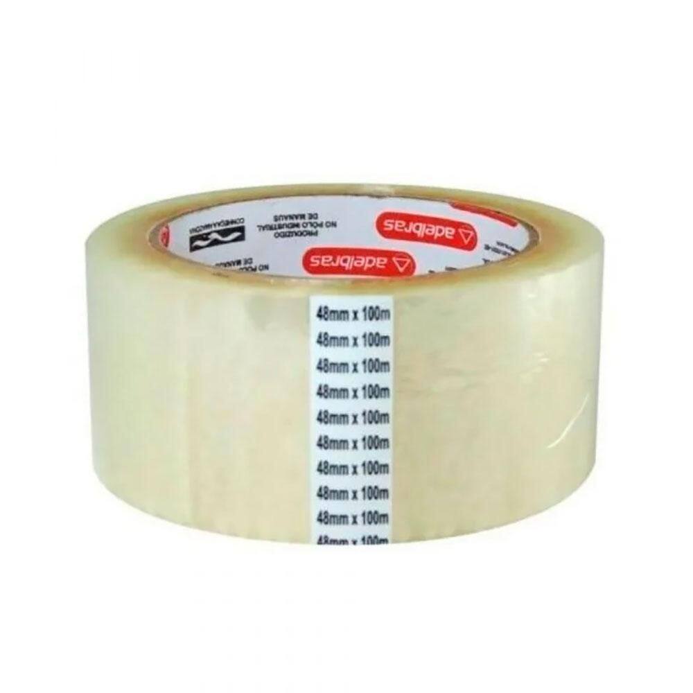 Fita p/ embalagem transparente 48mmx100m Qualitape Adelbras