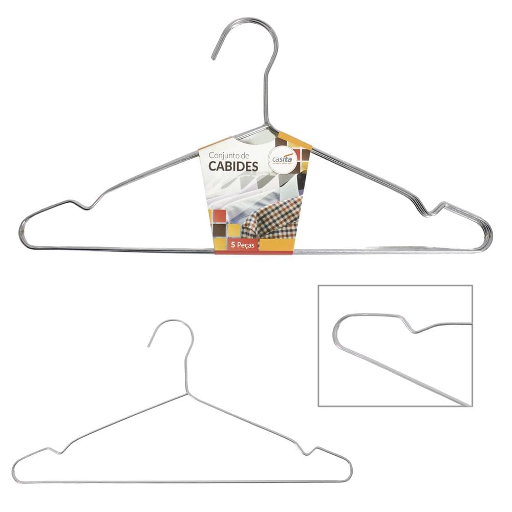 Cabide Aço Reforçado Adulto Kit 20 Tintureiro venda em lote Cava