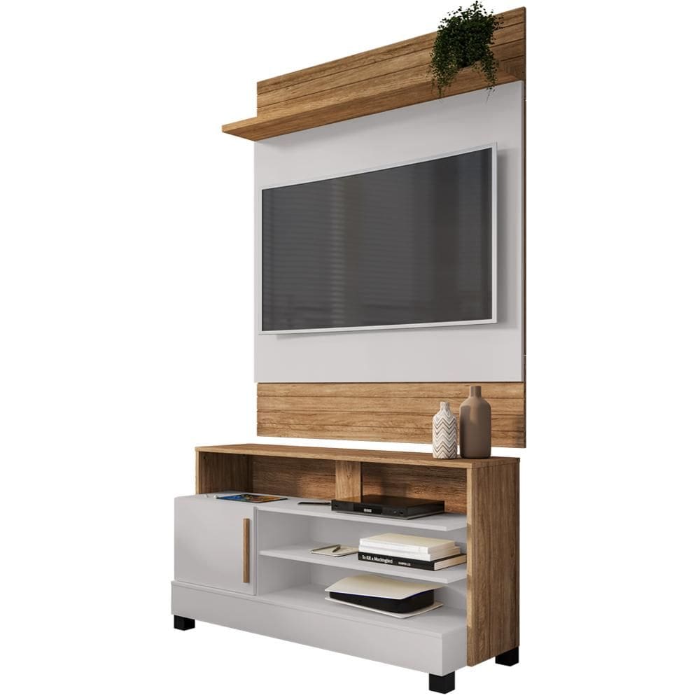 Painel Guaratuba E Rack Pipa Tv 48 Pol 108 cm BECHARA