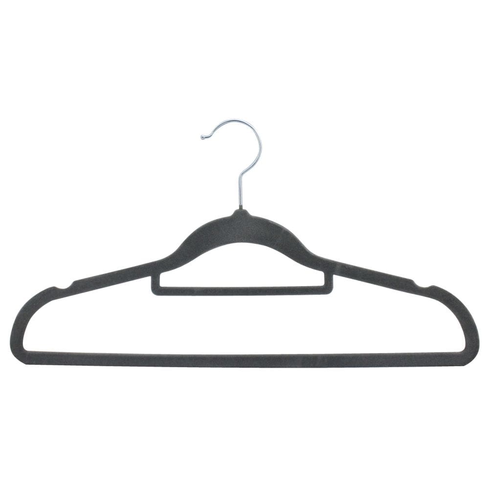 Cabides De Veludo Adulto Fino Antideslizante Roupas 20 Peças Cinza