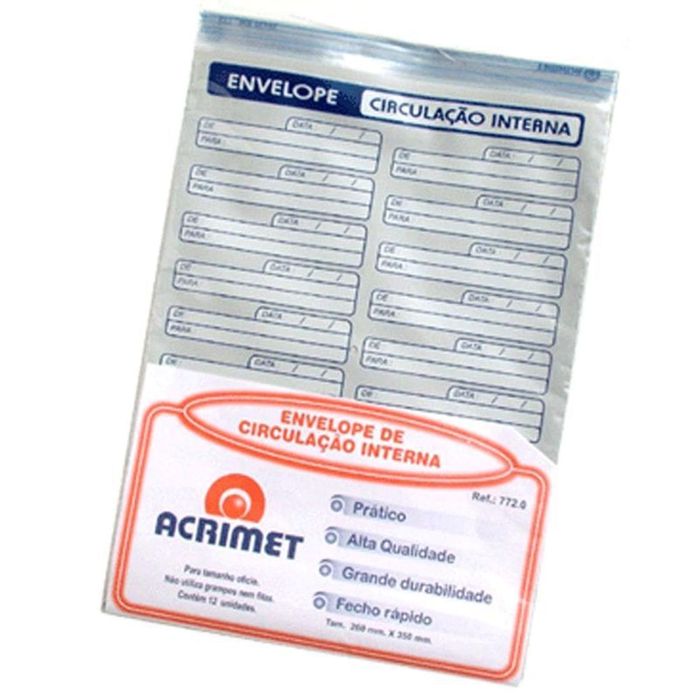 Envelope plástico VaiVem 26X35 12und Acrimet