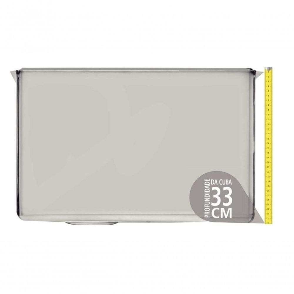 Cuba Profissional De Embutir Tramontina Dritta Pro Em Inox Acabamento Acetinado 60x50cm
