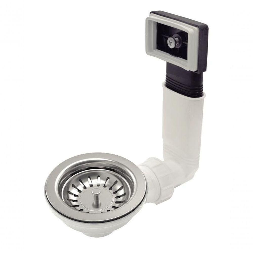 Válvula Tramontina 4 1-2” Com Escape Em Inox Polido Para Pias E Cubas