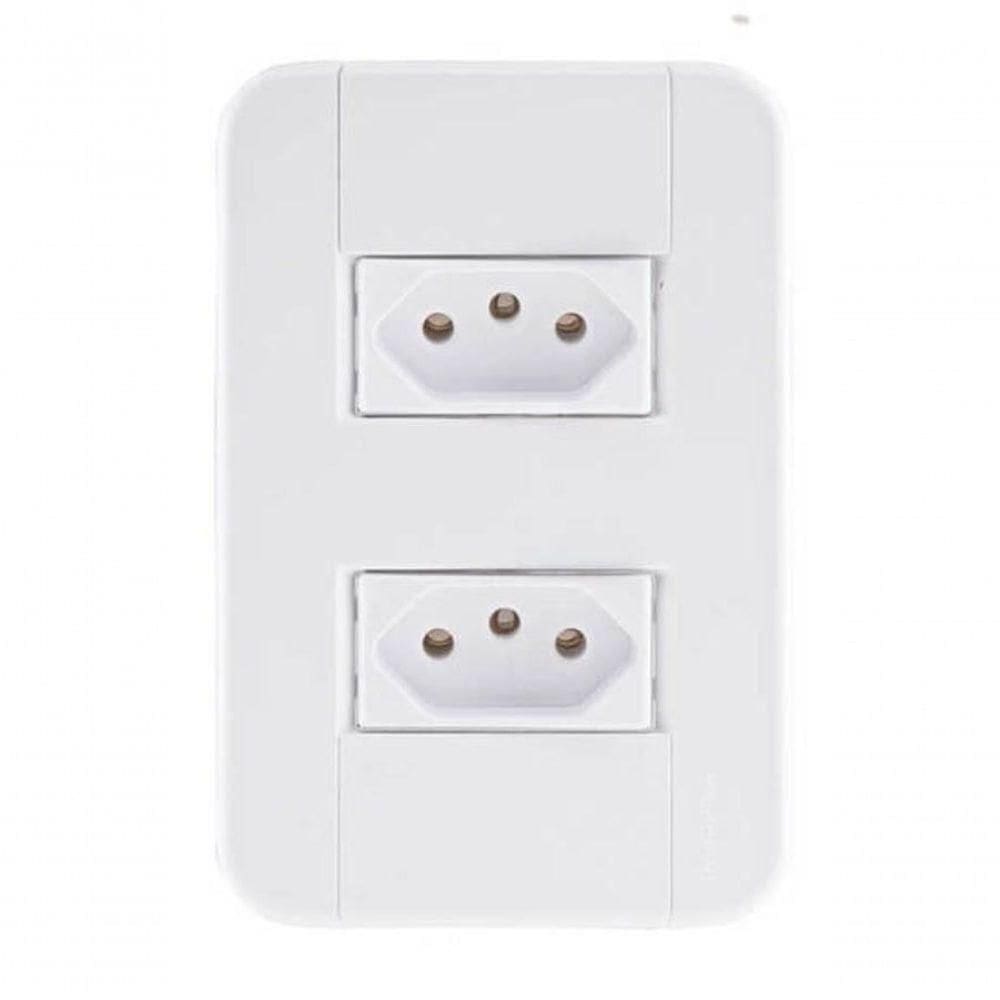 Conjunto 4x2 2 Tomadas 2p+t 20 A 250 V Tramontina Tablet Branco