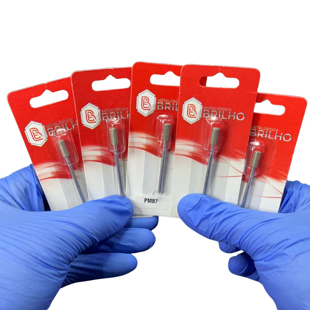Broca Diamantada 087 Brilho - Kit com 5 Brocas