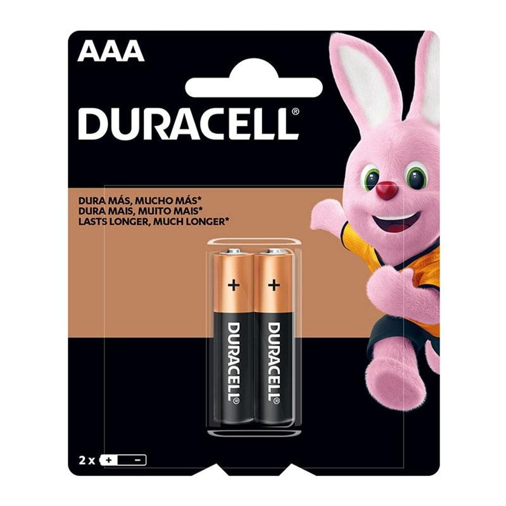 Pilha alcalina palito AAA c/ 2 unidades Duracell