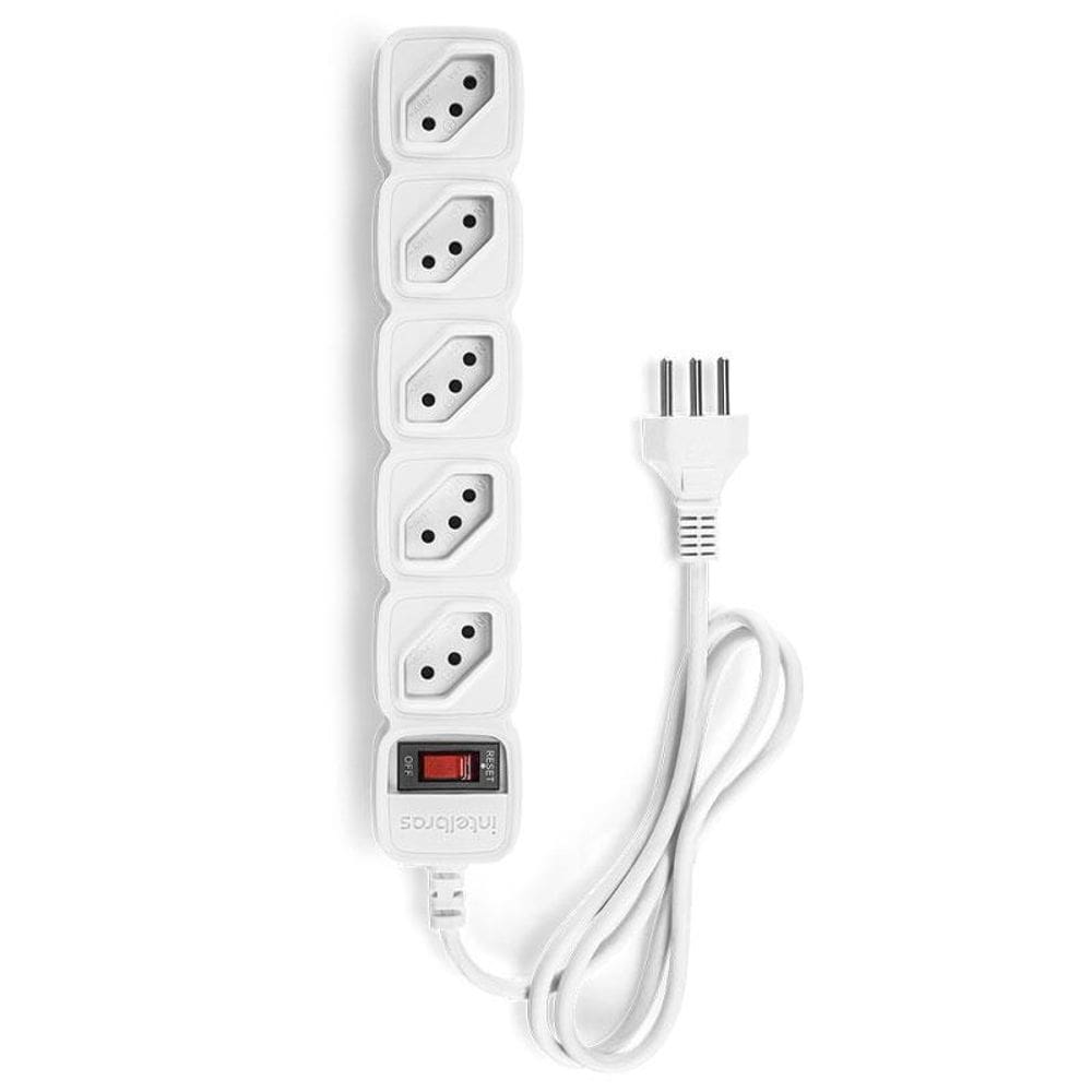 Protetor de linha com 5 tomadas Branco EPE 205 - Intelbras