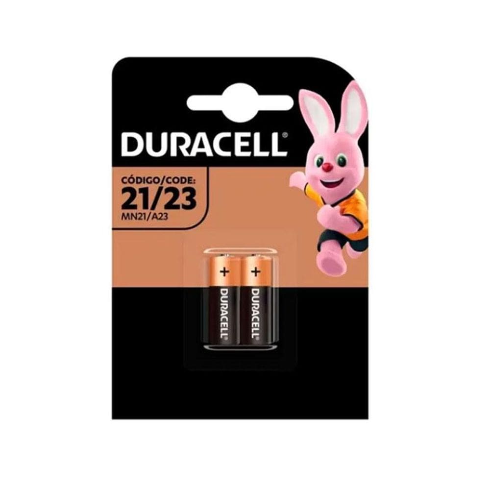 Pilha alcalina mini MN21 / A23 12V com 2 unidade Duracell