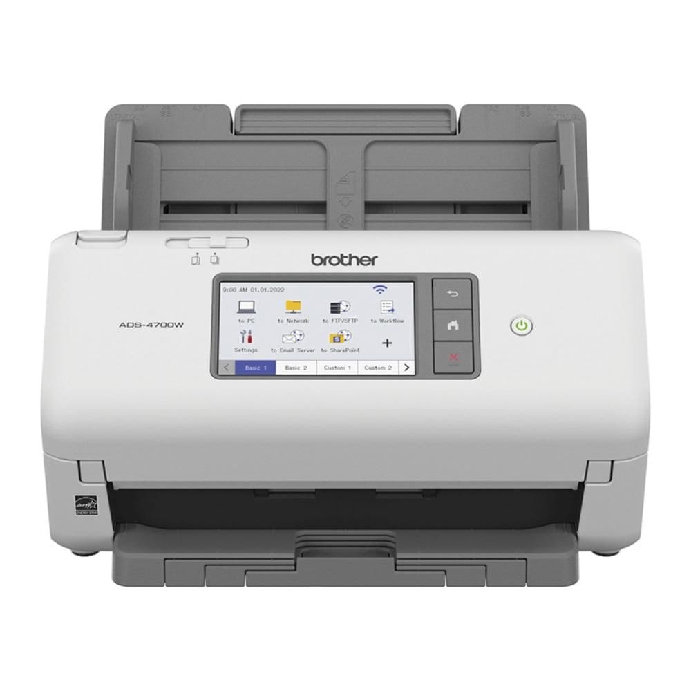 Scanner de Mesa Brother ADS 4700W - Duplex - 1200dpi - 40ppm - USB, Wi-Fi e Ethernet - Bivolt