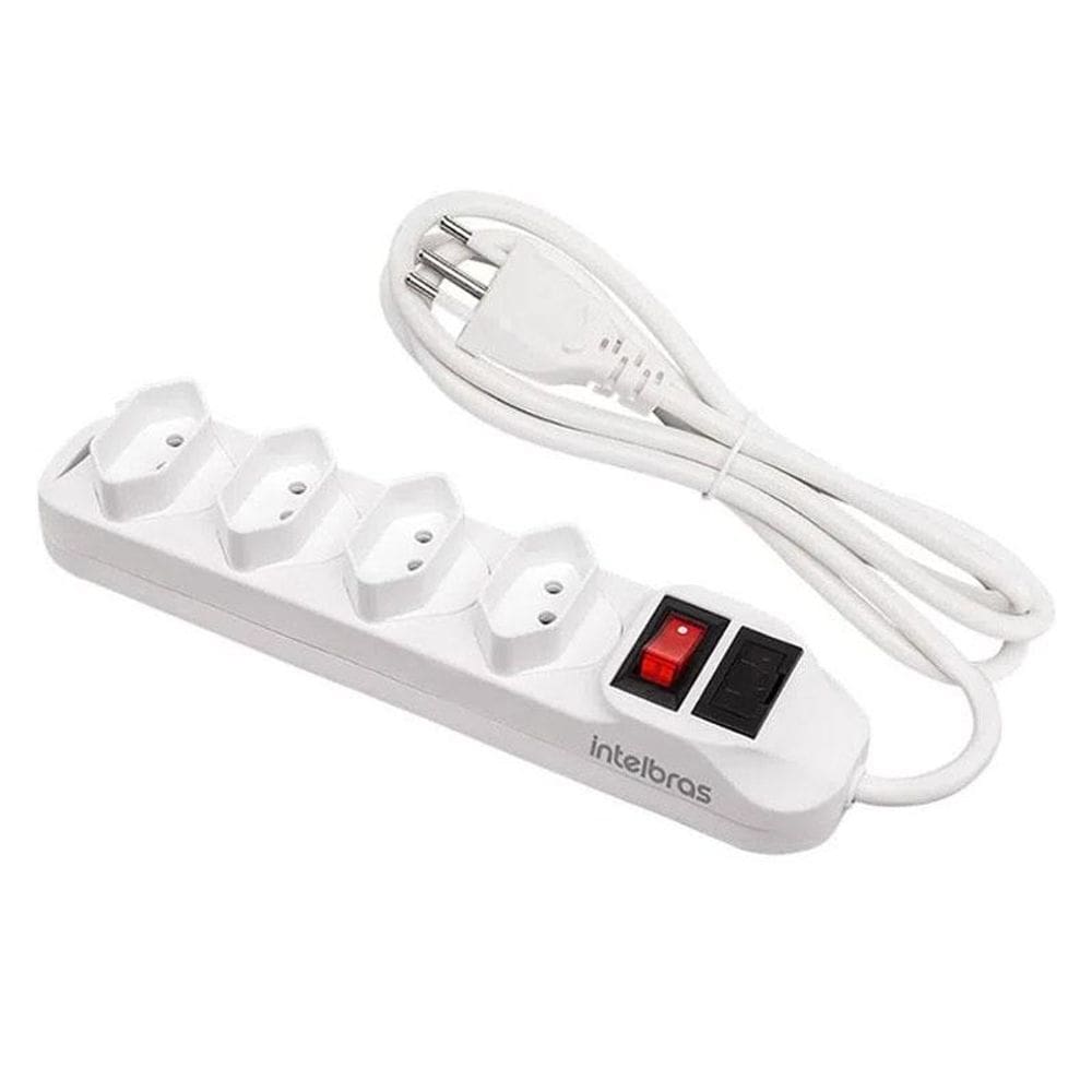 Protetor de linha com 4 tomadas Branco EPE 1004 Intelbras