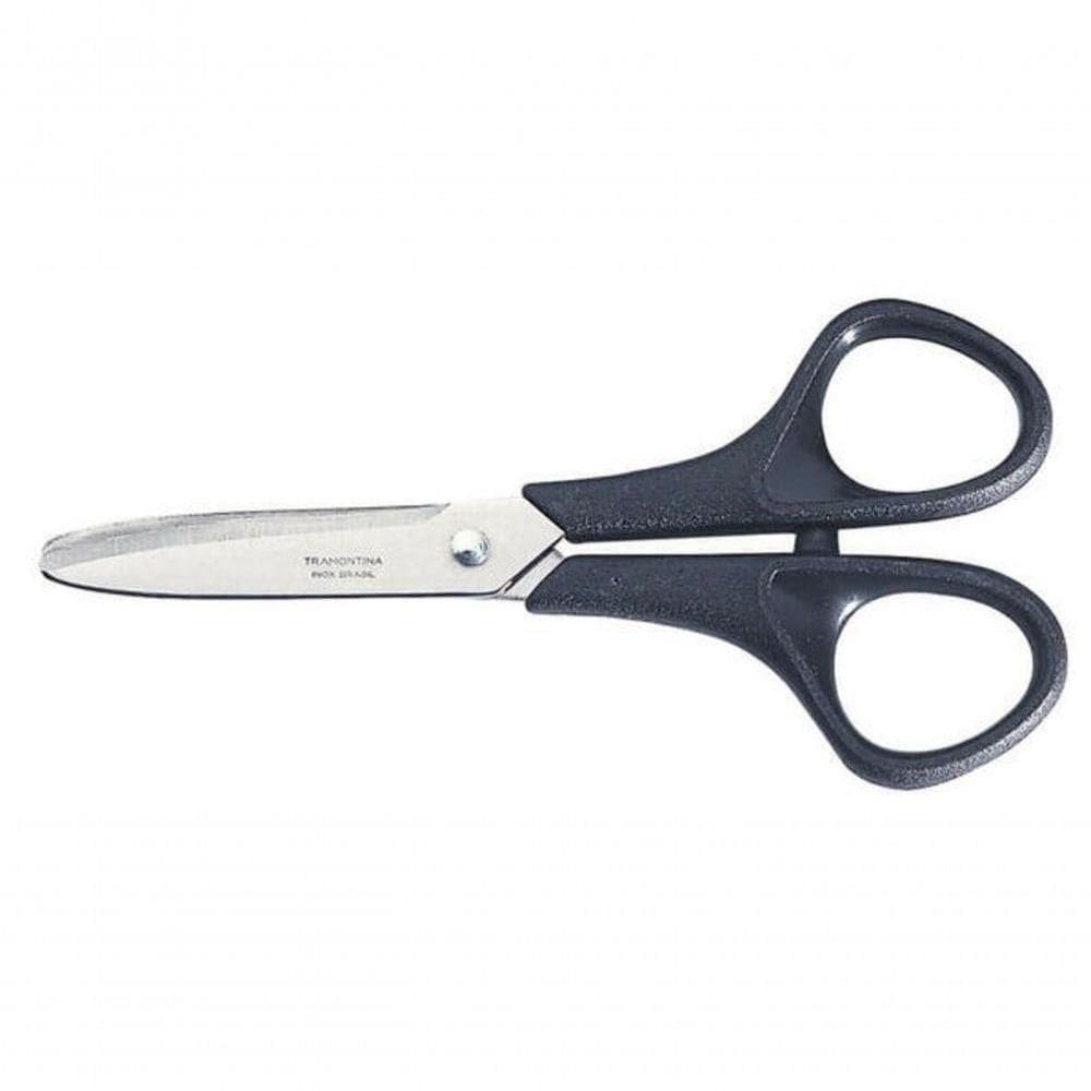 Tesoura Escolar Tramontina Supercort Monster Em Inox Cabo Preto 5”
