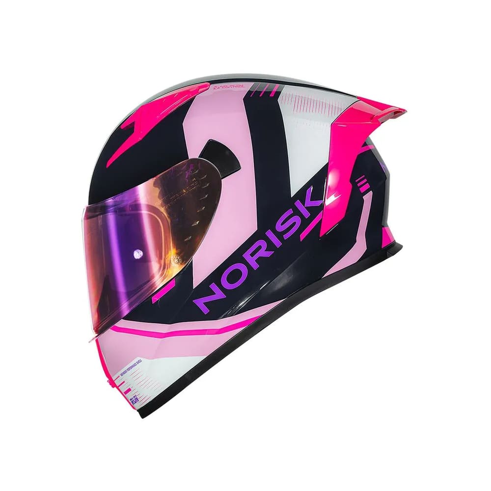 Capacete Norisk Flow Run Blue / Pink Viseira Extra (60)