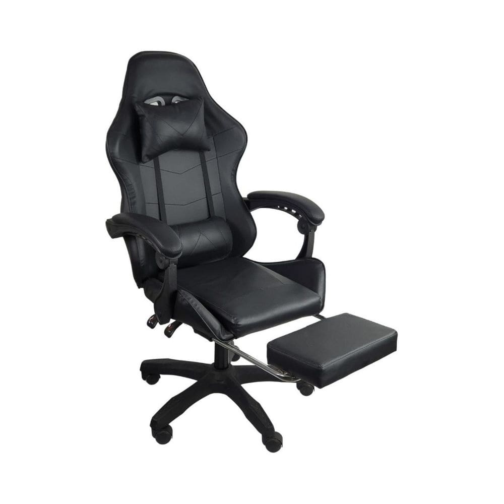 Cadeira Gamer Stillus Ergonômica Com Apoio Para Os Pés - Preto