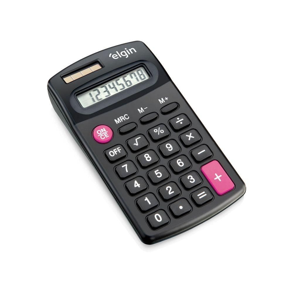 Calculadora De Bolso CB 1483 8 Dígitos 4 Operações Básicas Visor De Cristal Líquido Alimentação Solar