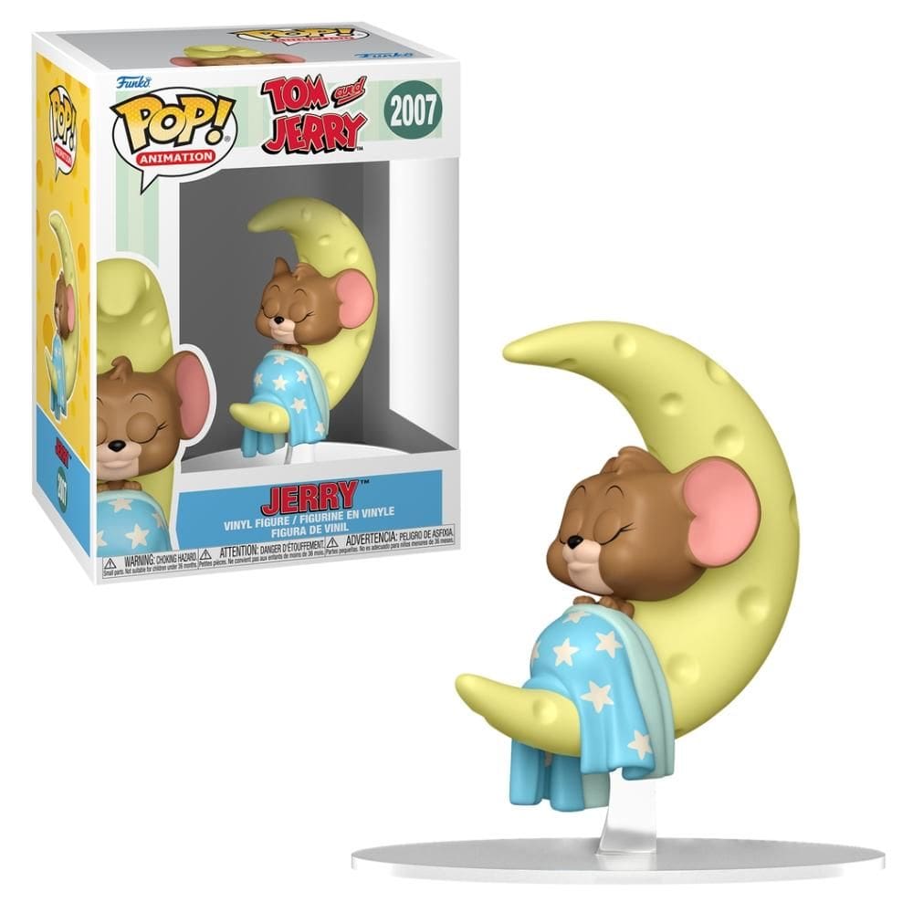Boneco Funko Pop! Tom & Jerry - Jerry na Lua de Queijo