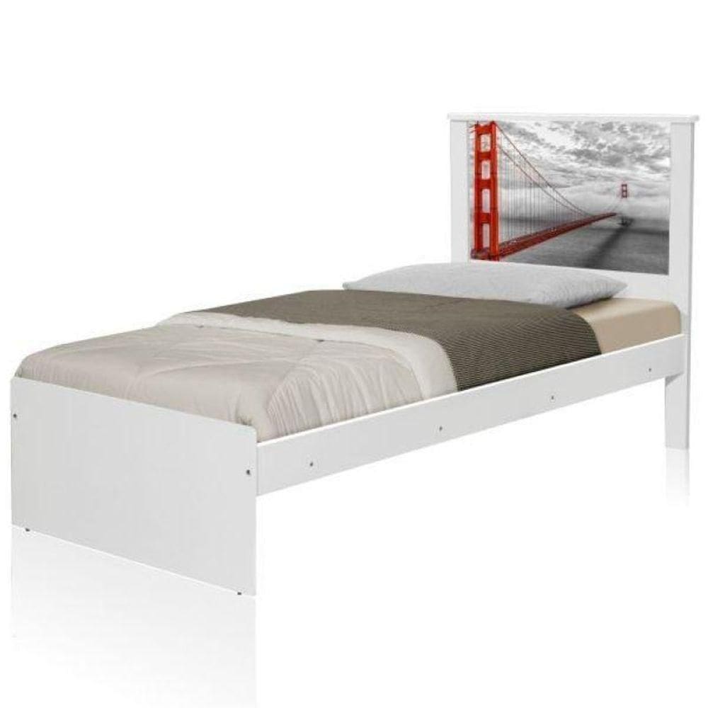 Cama Solteiro Cidade San Francisco Com Colchão