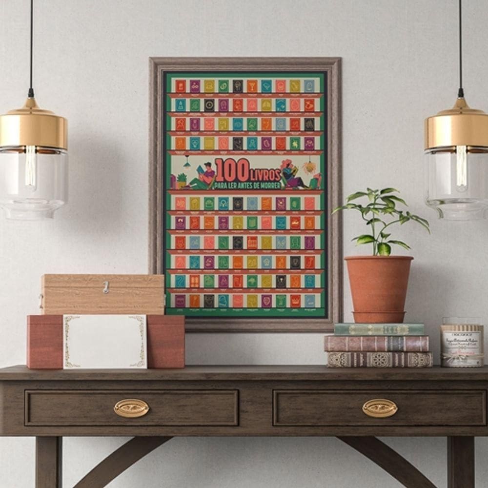 Pôster Raspadinha: 100 Livros Imperdíveis Para Ler Antes De Morrer - Sem Moldura