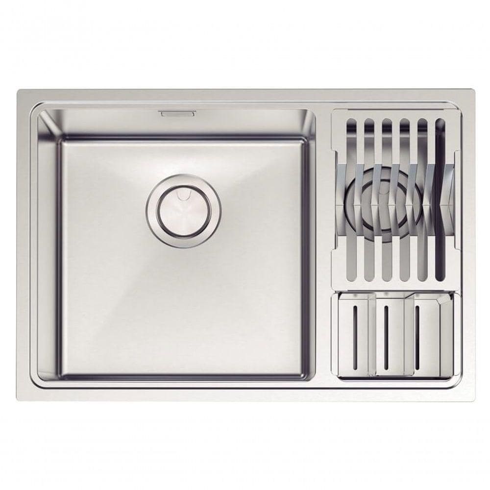 Cuba Dupla Tramontina Quadrum Em Inox Acabamento Acetinado Com Acessórios 66x46cm Design Collection