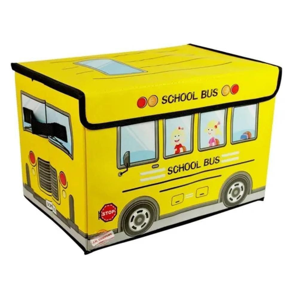 Baú Infantil Caixa Organizadora Brinquedos Urso Livro Roupa Multiuso ônibus Puff Porta Treco