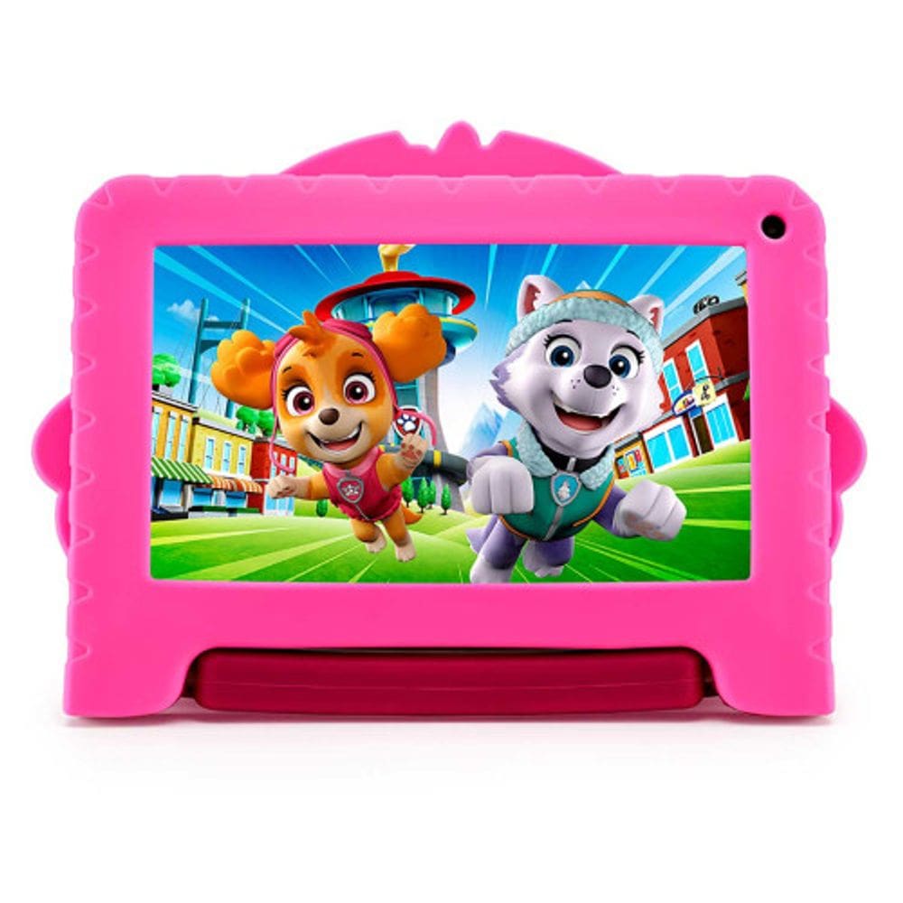 Tablet Patrulha Canina Skye NB422 Controle Parental 4GB RAM 64GB Tela 7 Wi-fi Android 13 Quad Core Multi Case
