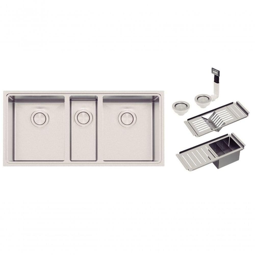 Cuba Tramontina Quadrum 2.5 C 34 Aço Inox Com Acessórios Design Collection