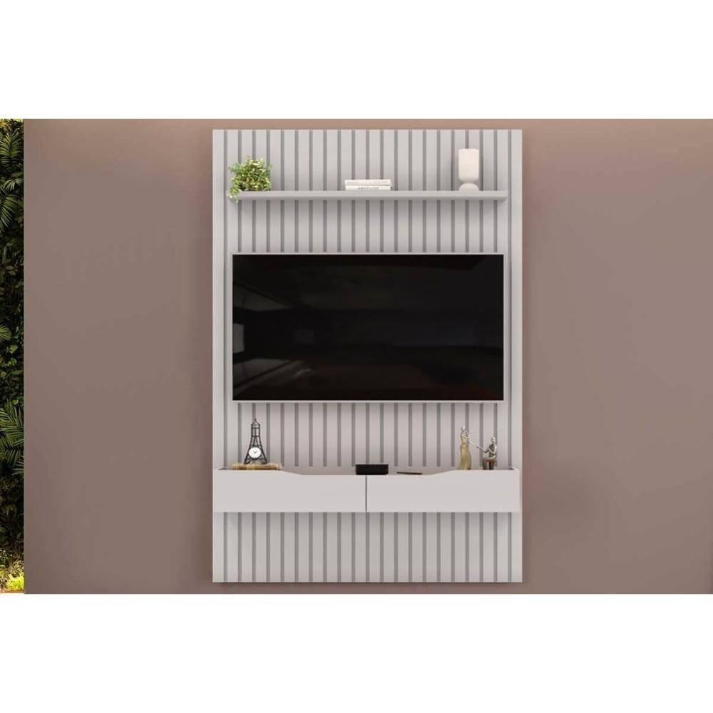 Home P/ Tv Até 55 Pol Pratic Ripado C/ 2 Gavetas 143x240cm Bali - Dj Móveis