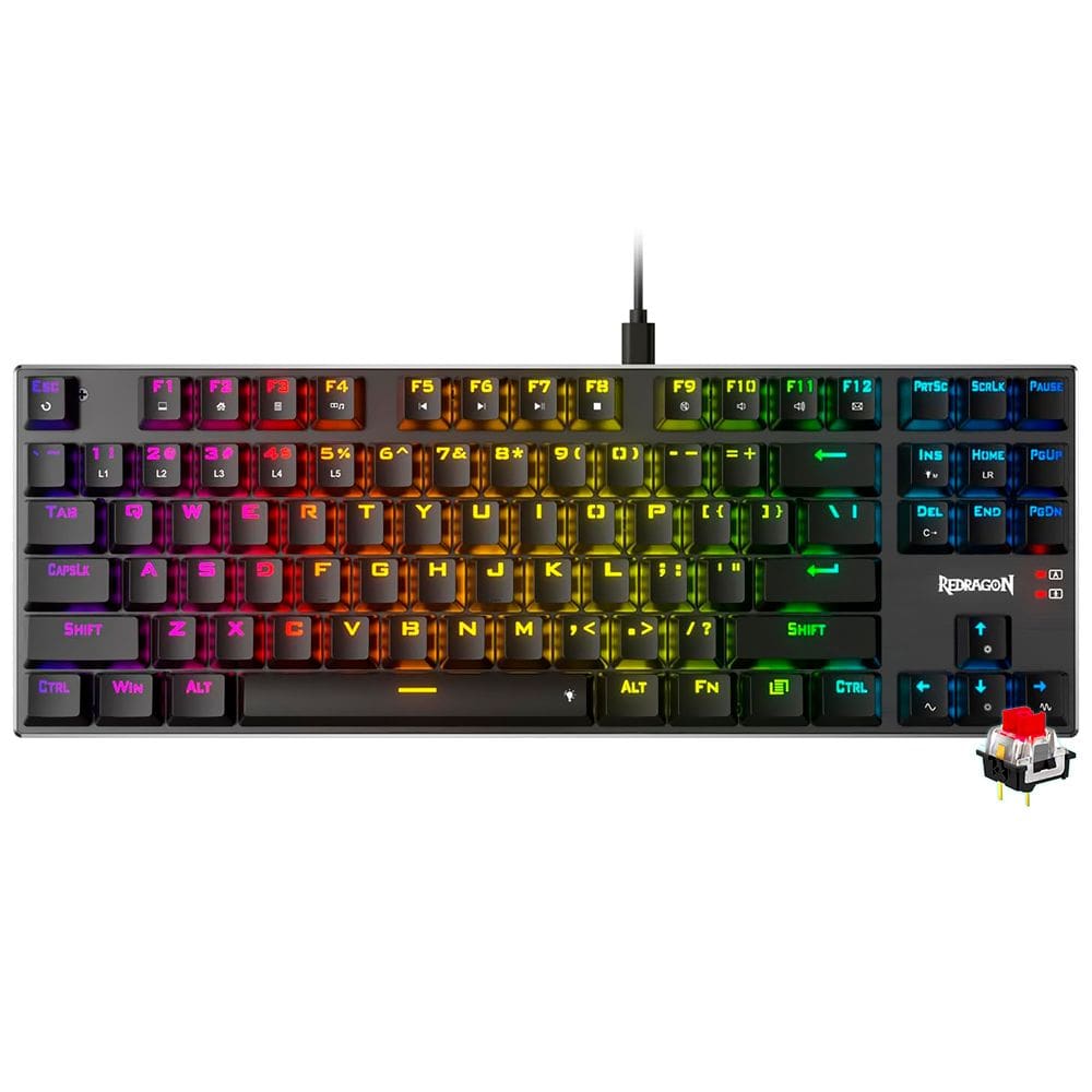 Teclado Gamer Redragon Dharma Pro TKL K660 RGB - Preto