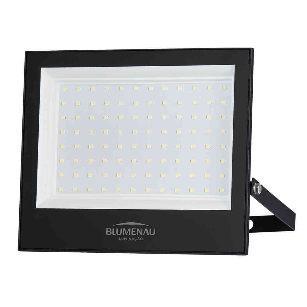 Refletor LED Play 100W Luz Branca 6500K IP66 - Preto