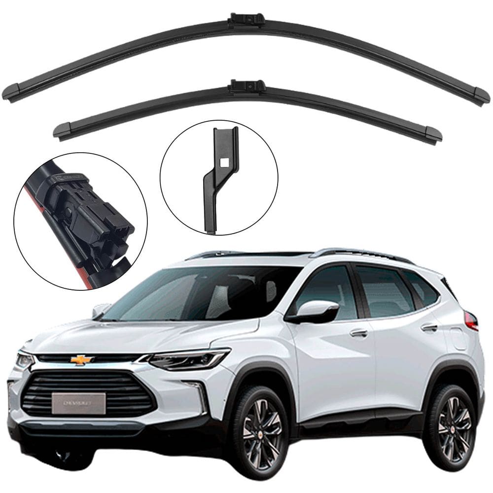 Kit Palheta Dianteira Tracker 2020 a 2025 Limpador de Parabrisa de Silicone