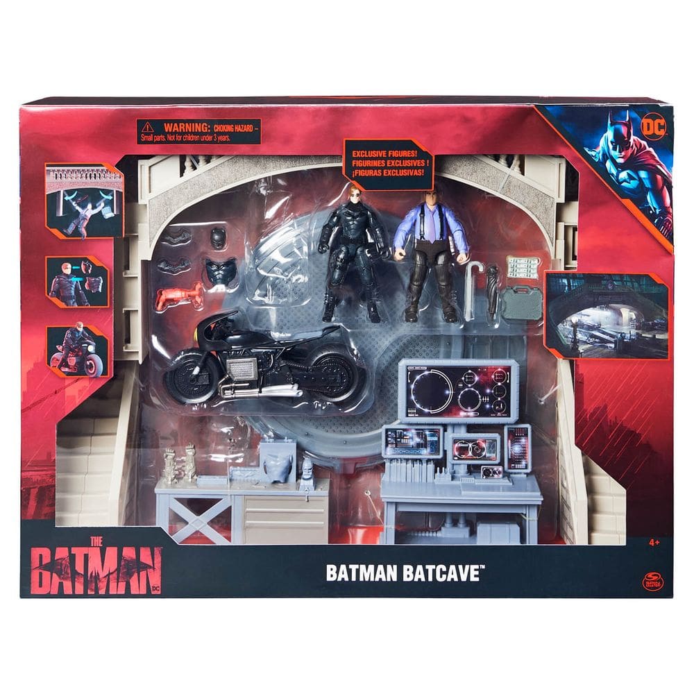Playset Com 2 Bonecos Batcaverna Pinguim Batman Moto - The Batman O Filme