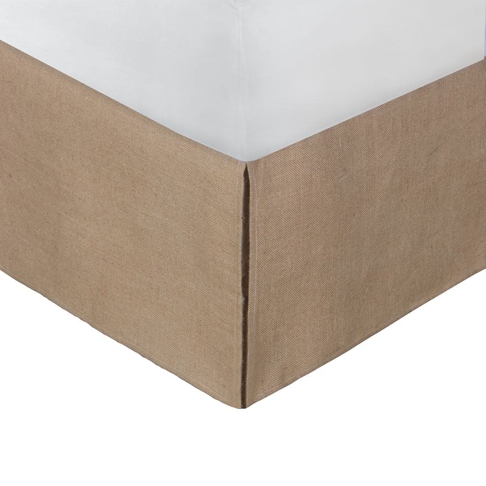 Saia de cama Greenland Home Burlap Natural King Size 38 cm Drop