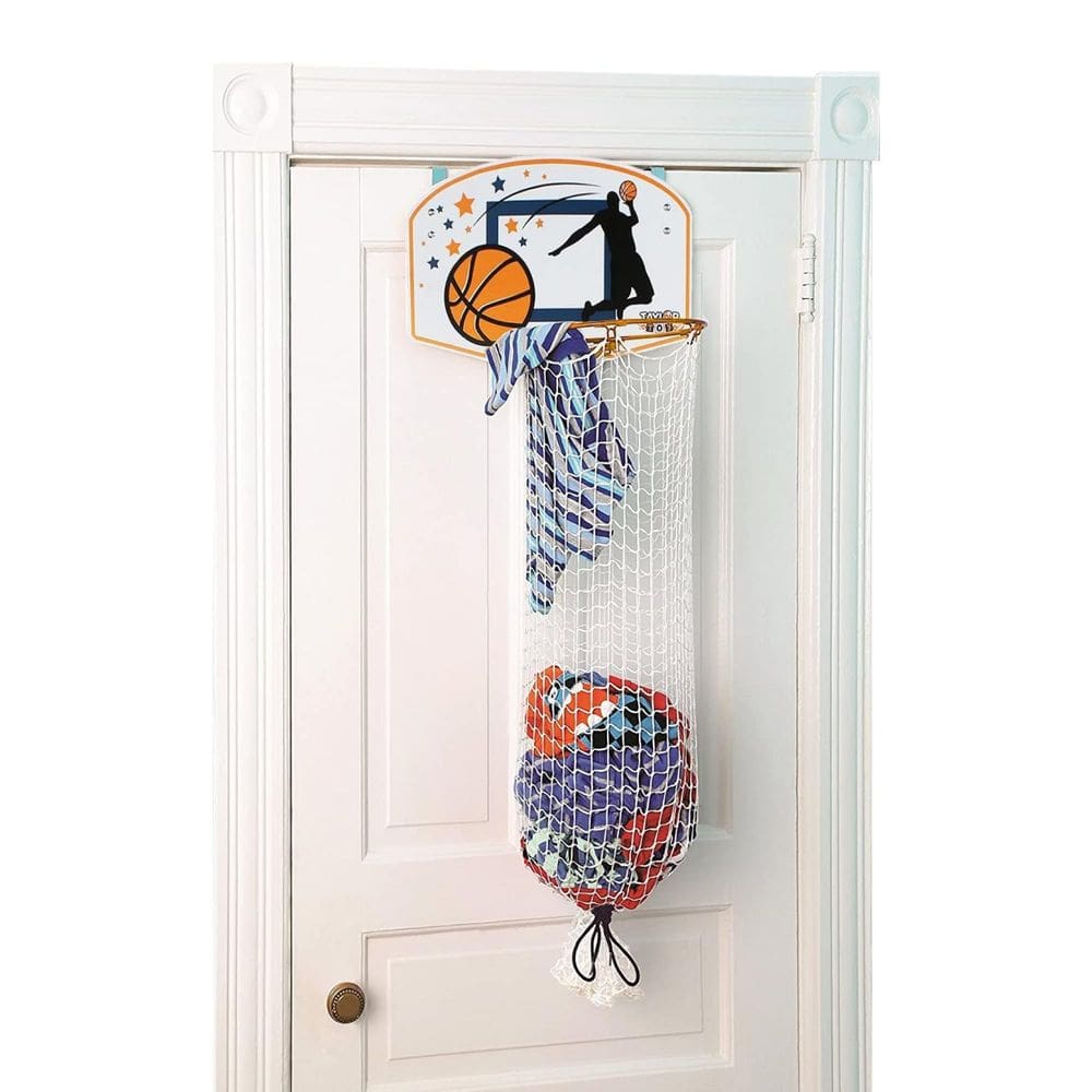 Cesto de roupa suja Taylor Toy Basketball Hoop para quarto de crianças