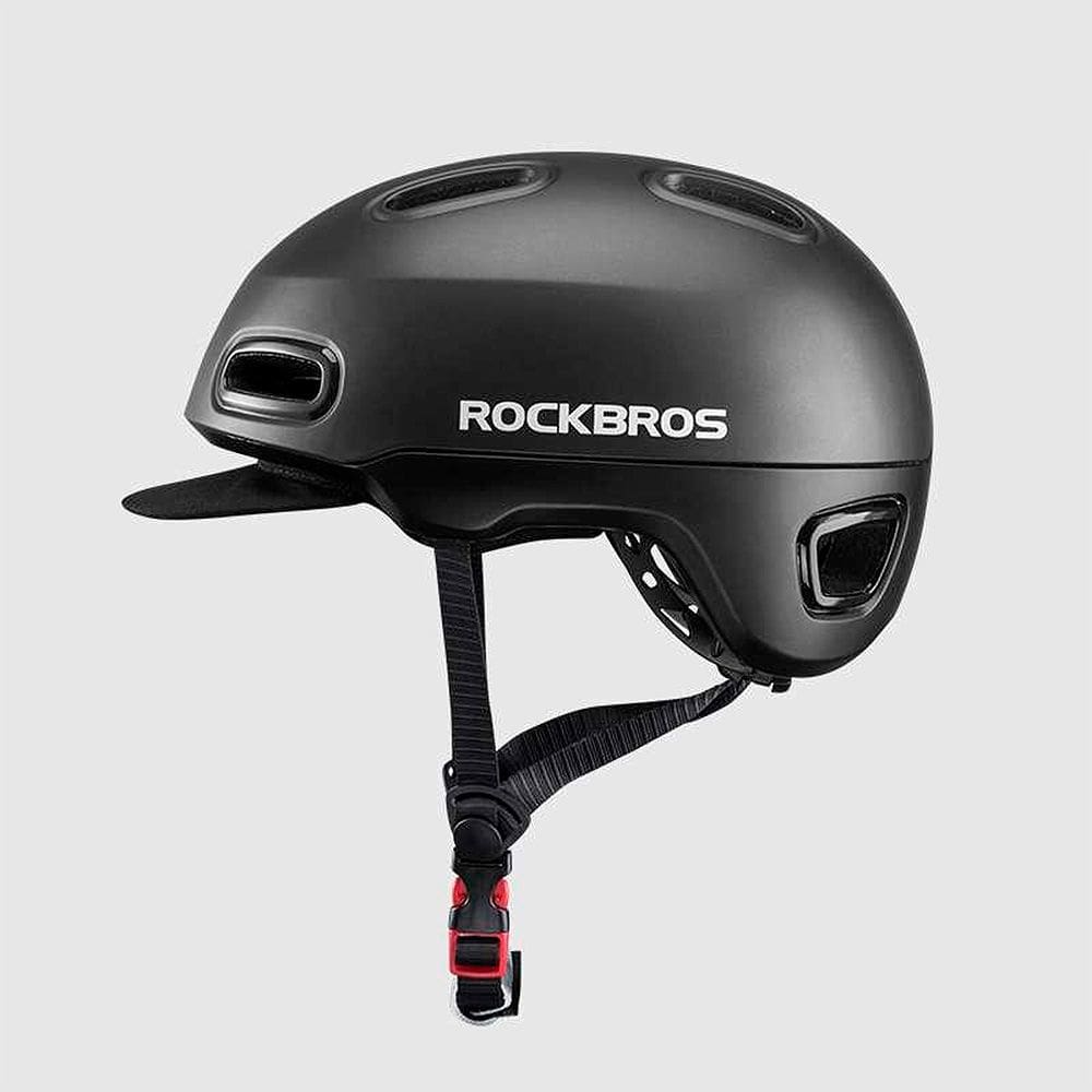 Capacete Ciclismo Ajustável com Aba Preto Rockbros