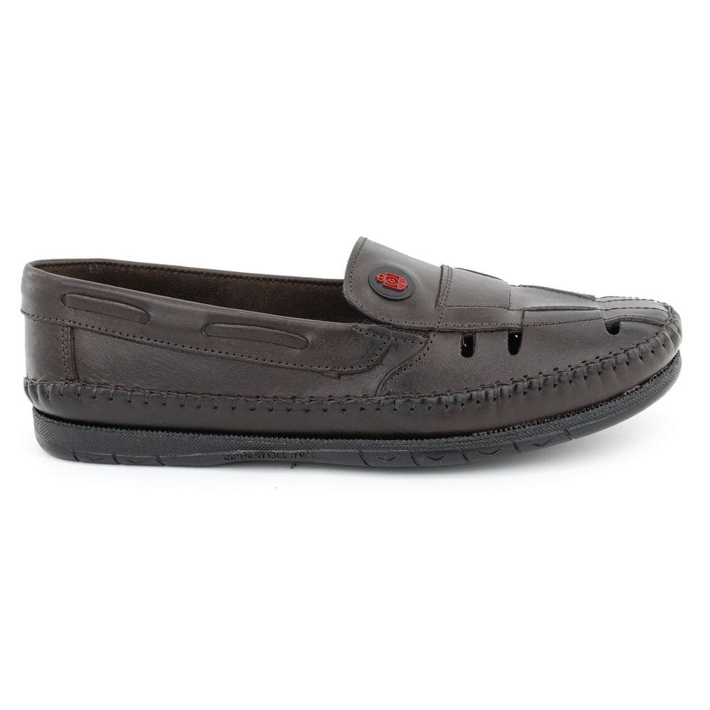 Mocassim Masculino Couro Marrom Casual Confortável Qualidade