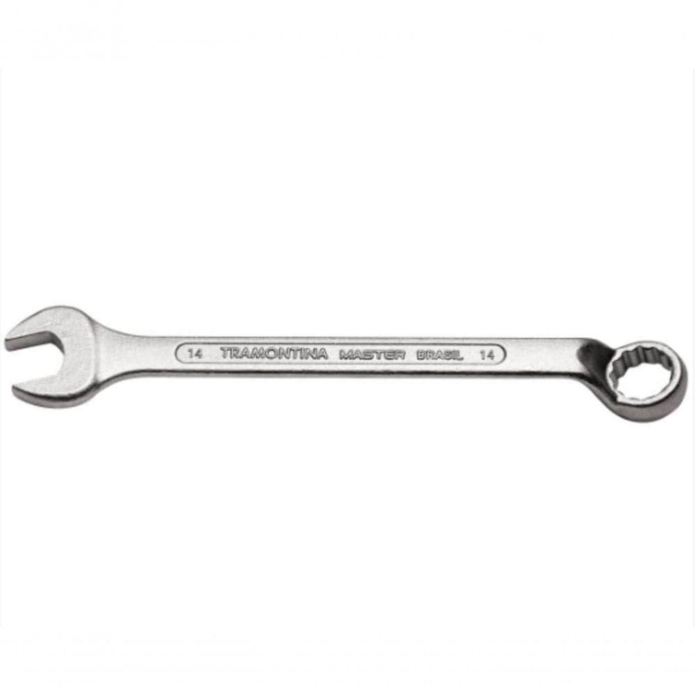 Chave Combinada Tramontina Master 14mm Com Pescoço Corpo Forjado Em Aço Especial Cromado