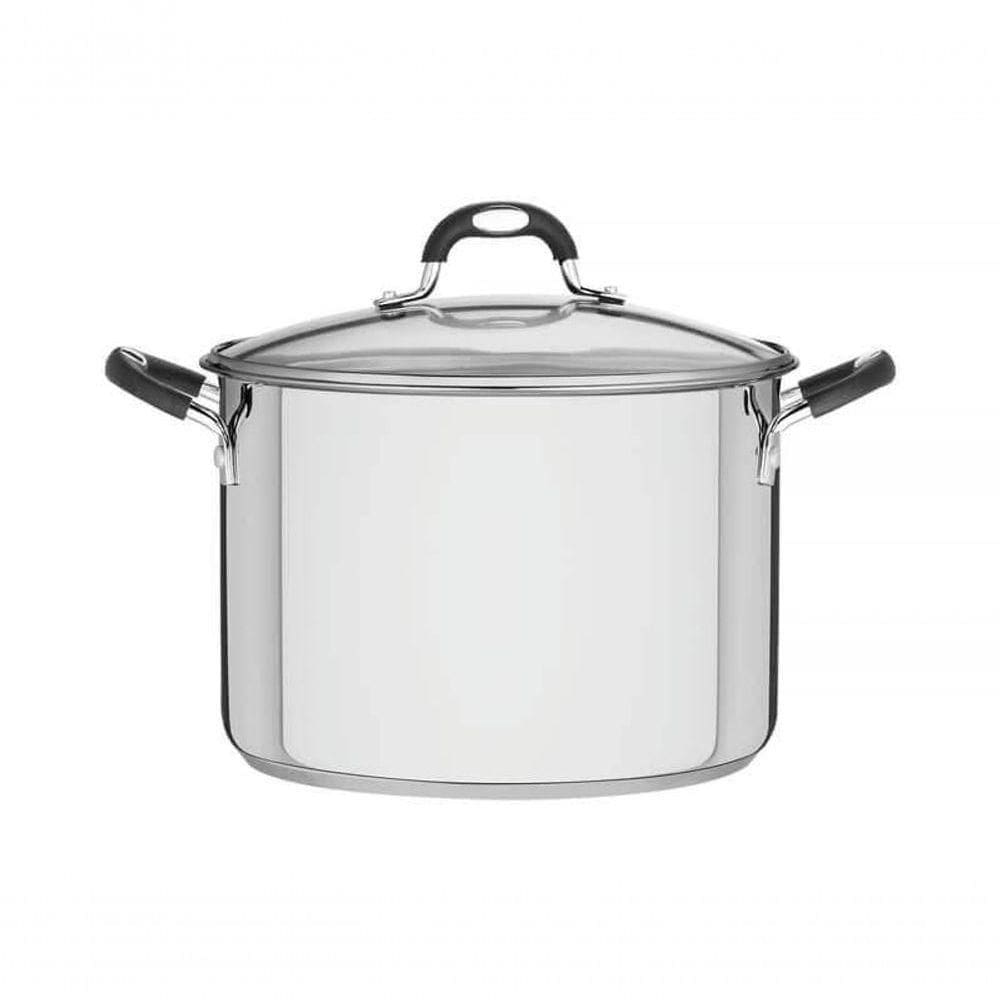 Caldeirão Tramontina Astro Silicone 28cm Em Aço Inox Com Tampa De Vidro