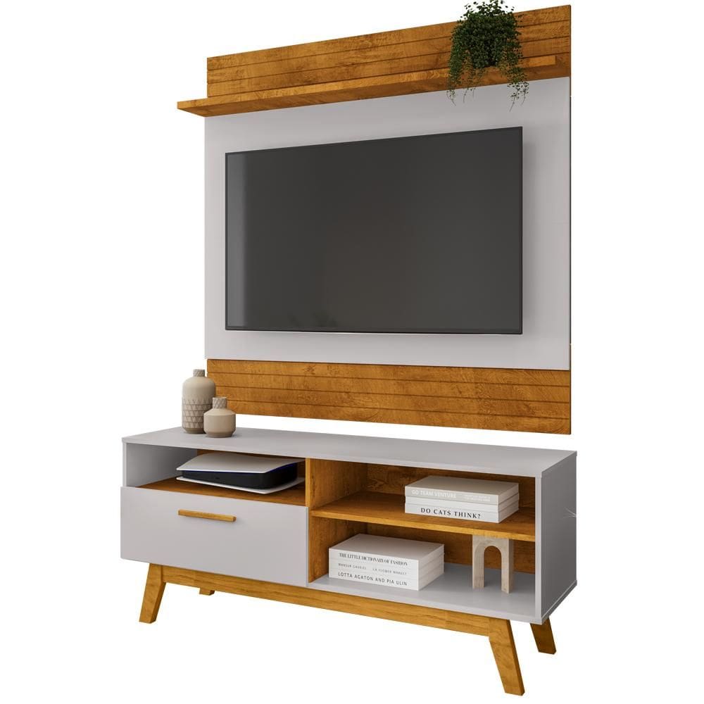 Painel Guaruja E Rack Paladio Tv 55 Pol 136 cm BECHARA