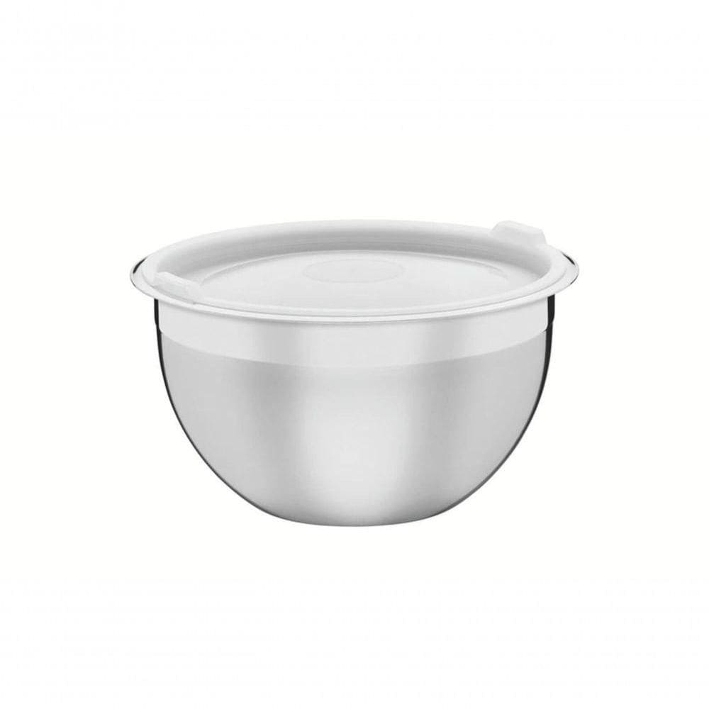Recipiente Tramontina Cucina Em Inox Com Tampa Plástica Preparar E Servir 20cm 3 Litros