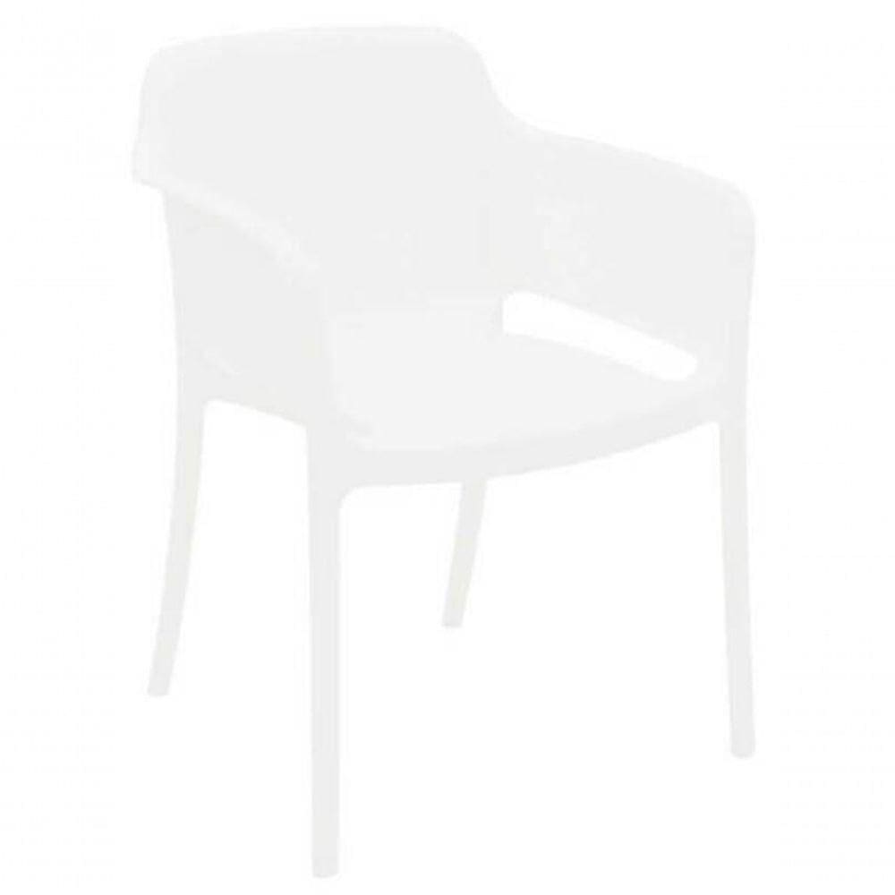 Cadeira Tramontina Gabriela Em Fibra De Vidro Branco