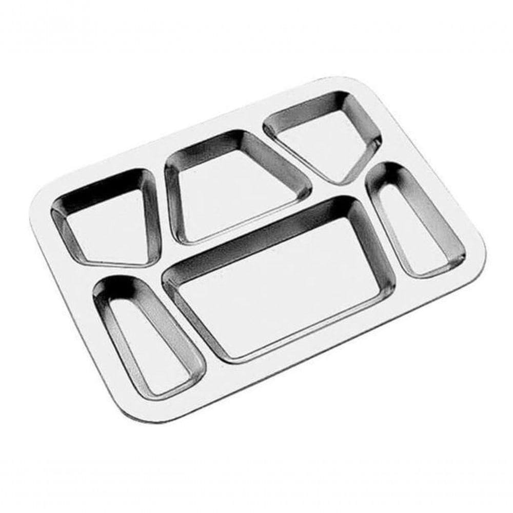 Bandeja Com 6 Divisórias Tramontina Service Em Aço Inox